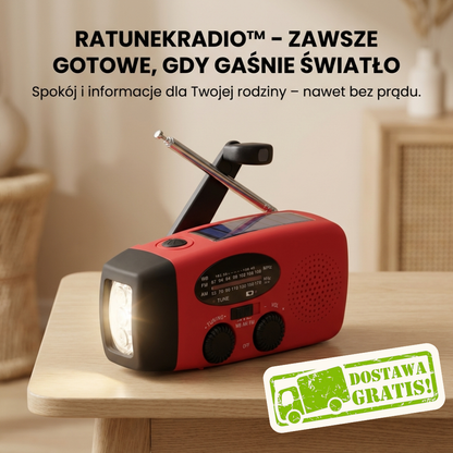 RatunekRadio™ - 5w1 z latarką i powerbankiem