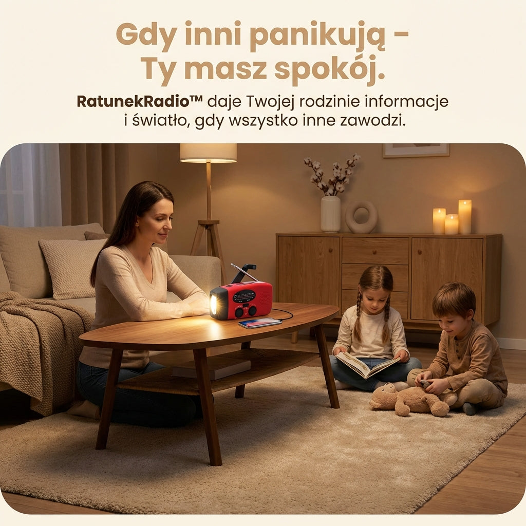 RatunekRadio™ - 5w1 z latarką i powerbankiem
