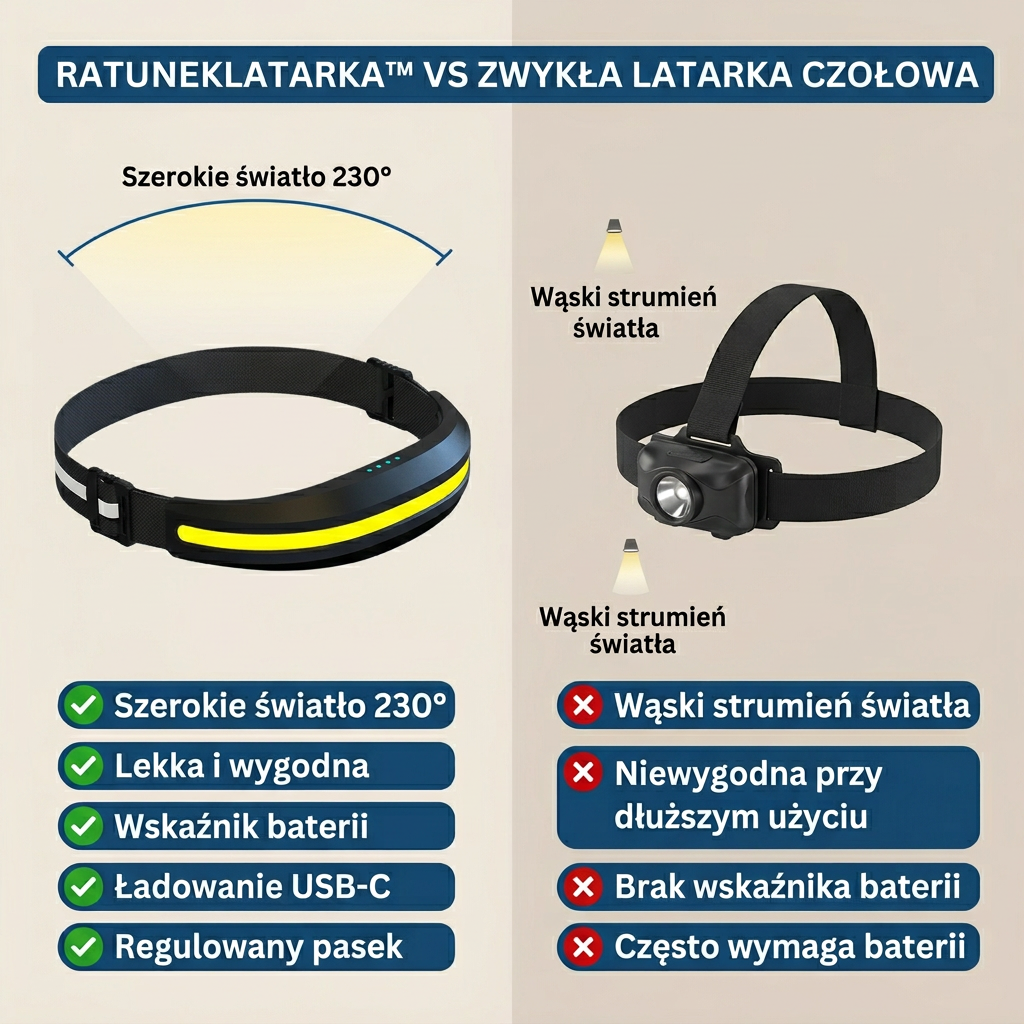 RatunekLatarka™ l Szerokie światło 230° – światło, na którym możesz polegać