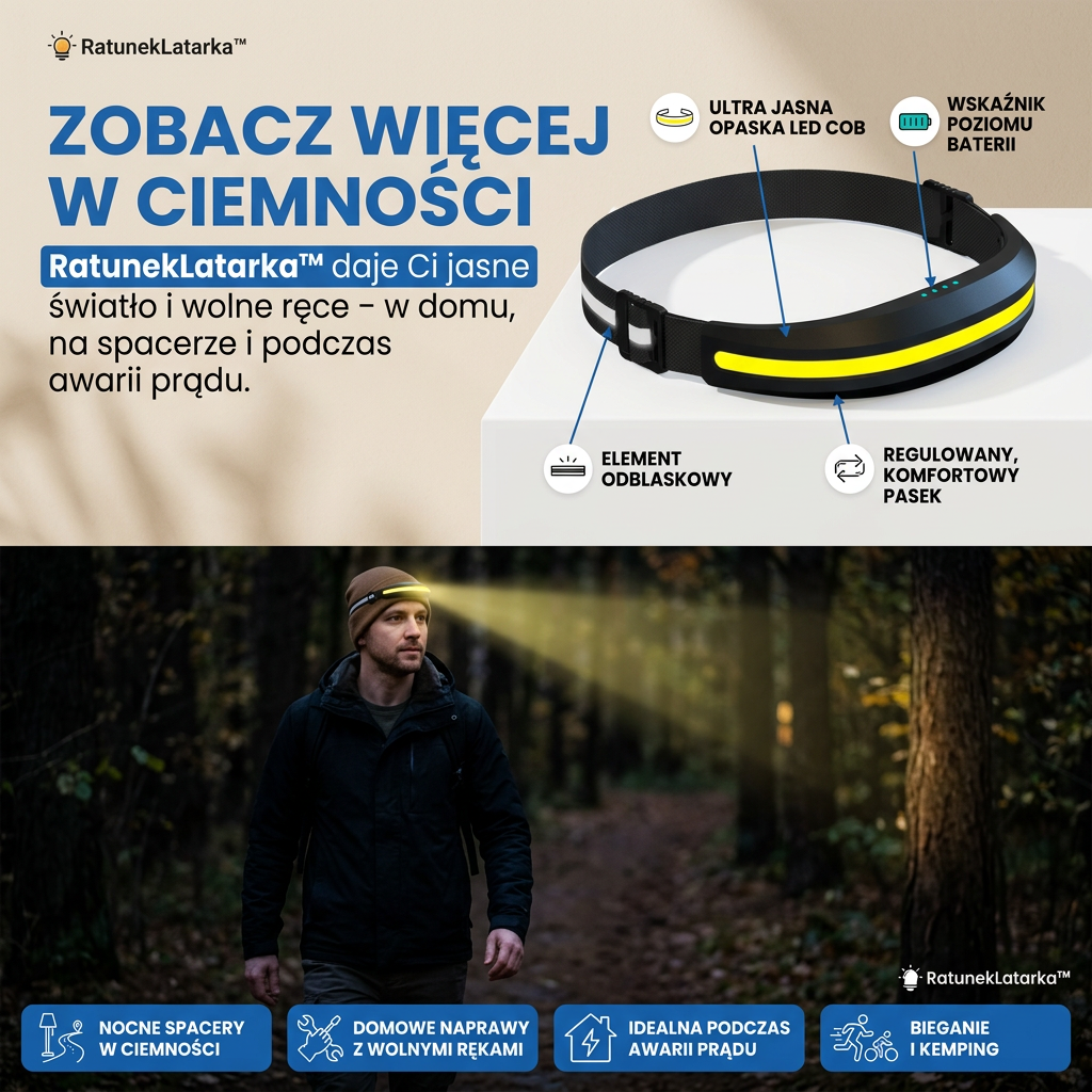 RatunekLatarka™ l Szerokie światło 230° – światło, na którym możesz polegać